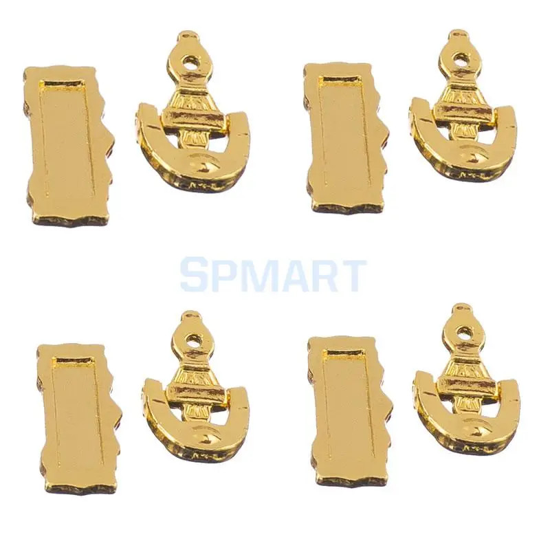 Set of 4 Dolls House Miniature Hardware Fittings Knocker and Mail Slot Letter Box Door Accessories