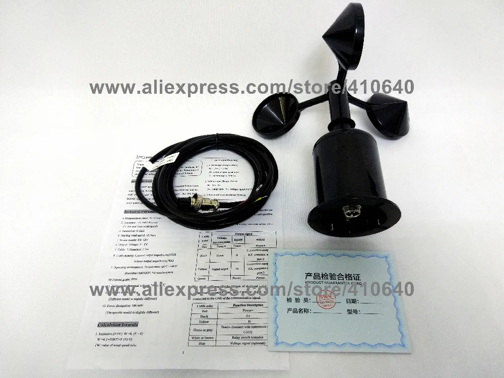 Imagem -03 - Sensor de Direção do Vento Mais Sensor de Velocidade do Vento Rs485 Rs232 para 20 ma 05v Múltiplas Fonte de Alimentação e Saídas Disponíveis
