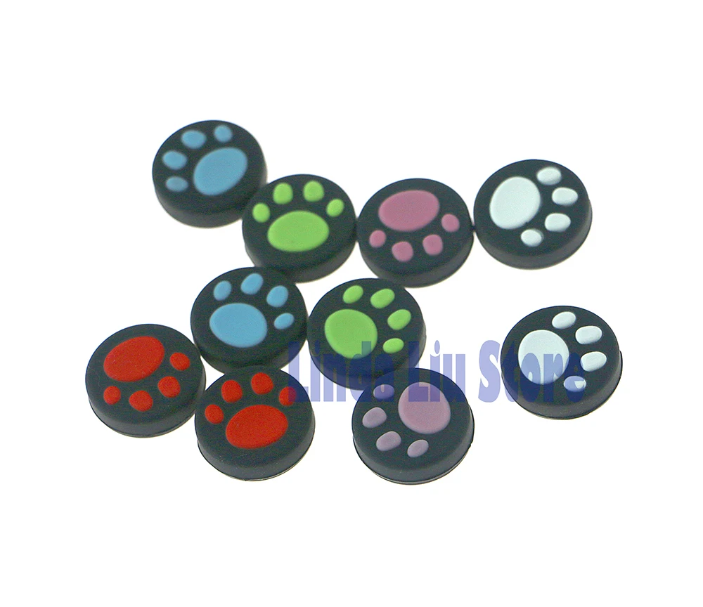 100 قطعة لطيف القط مخلب سيليكون التناظرية عصا القبضات غطاء للتبديل NS تحكم سيليكون قبعات ل نينتندو سويتش