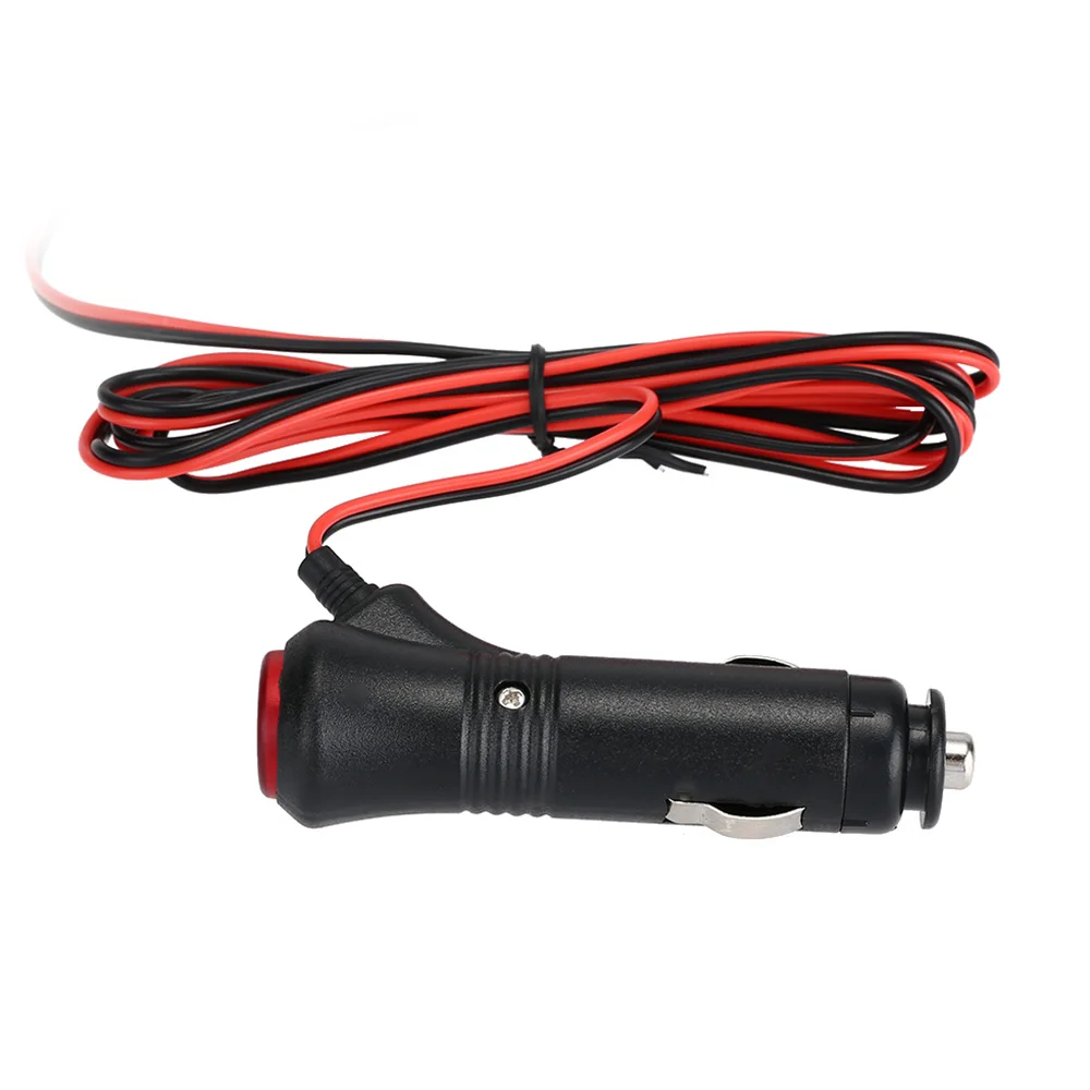 Car Motorcycle Truck Cigarette Lighter Power Plug Adapter 12V 24V DIY Accessory with ON/OFF Button Switch and 1.5m Cable