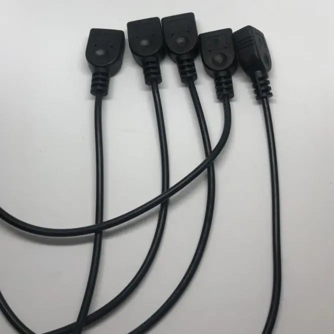 كابل سلك موصل أنثوي للشاحن بنفسك ، 30 طول ، سلك 2 دبوس ، ضوء ليد ، 2