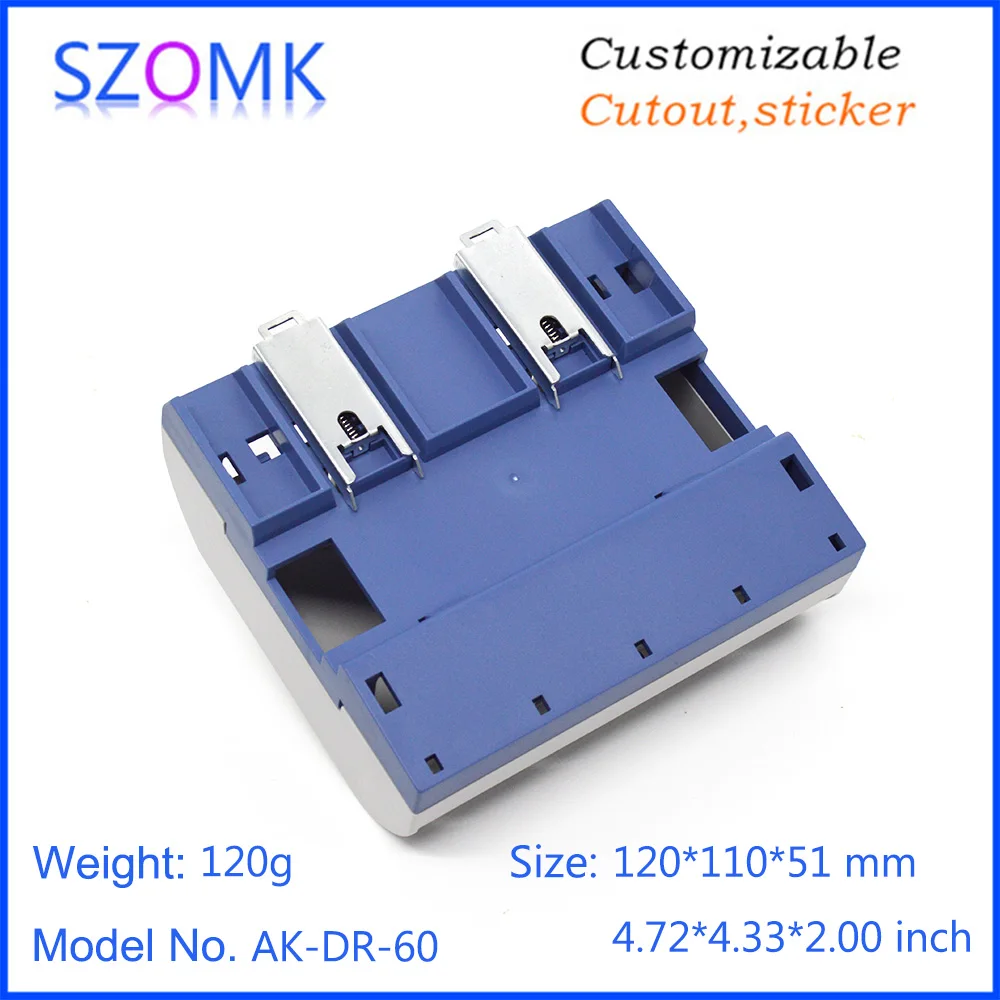 Imagem -05 - Din Rail Plastic Energy Meter Junction Housing Power Supply Instrument Case Enclosure 10 Pcs 120*110*51 mm Szomk Hot Sales