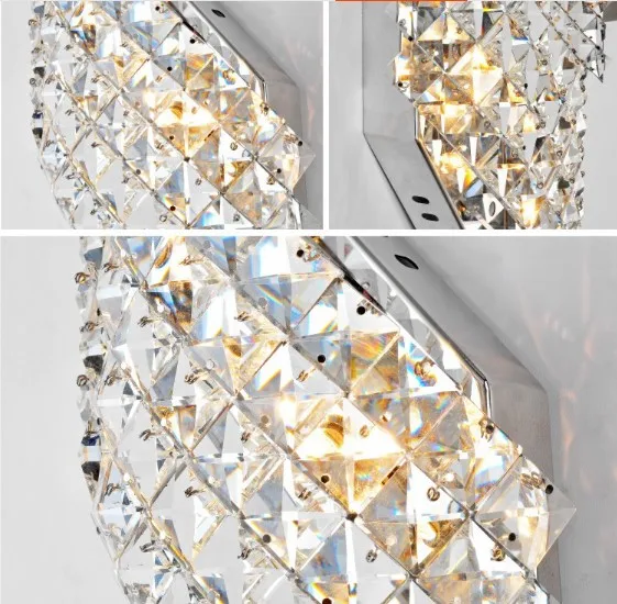 Wall Sconce Modern LED Crystal Wall Lamp With 2 Lights For Home Lighting Wall Sconce Arandela Lamparas De Pared