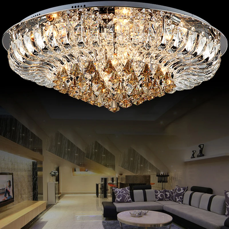 

led e14 Crystal Stainless Steel Glass LED Lamp.LED Light.Ceiling Lights.LED Ceiling Light.Ceiling Lamp For Foyer Bedroom Hall