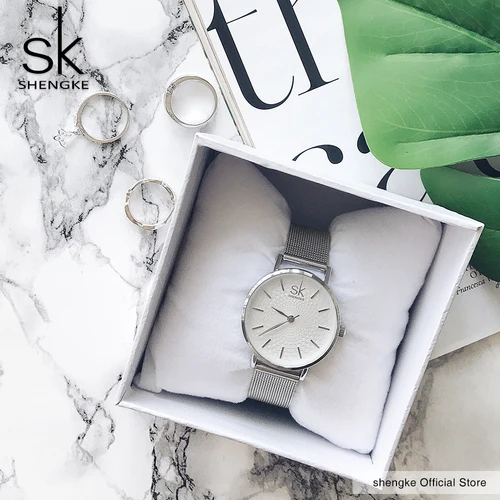 Imagen 2 del producto SK Super Slim Sliver Mesh Relojes de acero inoxidable Mujeres Top Brand Luxury Casual Clock Ladies Reloj de pulsera Lady Relogio Feminino