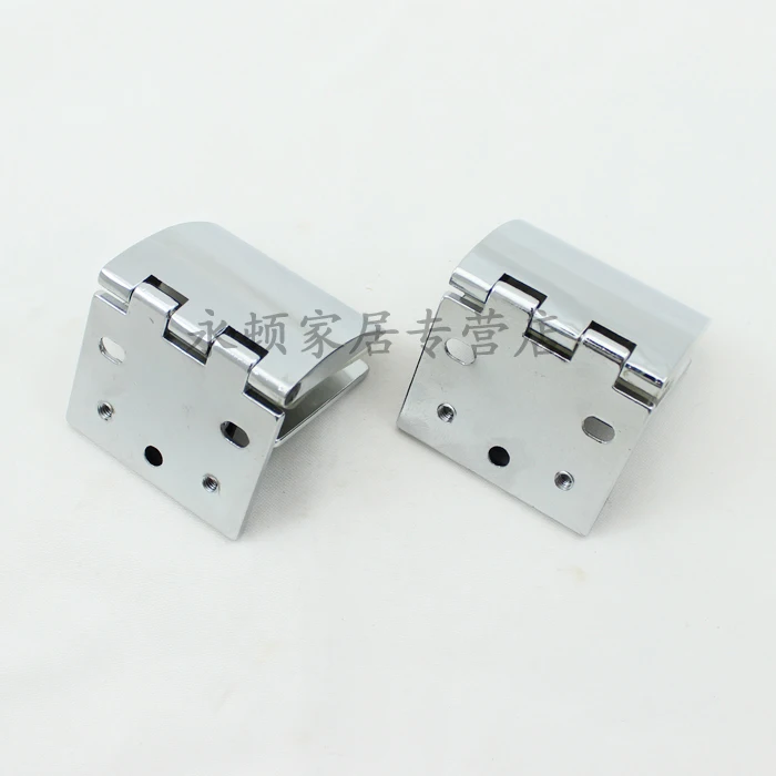 2pcs/lot Small Size Zinc Alloy 90 Degree Glass Door Hinges,Shinning Color CP58