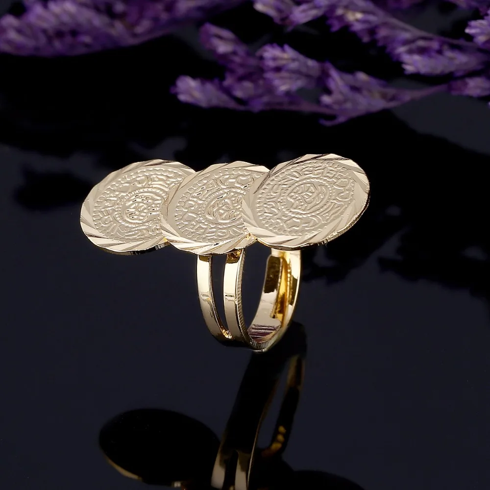 Arab Ancient Coin Ring Women Girls Africa Middle Eastern Jewelry Money Muslim Islam Wholesale Coins Ring image 3