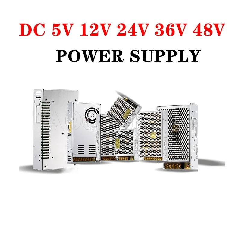 

Lighting Transformers DC 5V 12V 24V 36V Power Supply Adapter 5 12 24 36 V 1A 2A 3A 5A 6A 8A 10A 15A 20A LED Driver LED Strip Lab