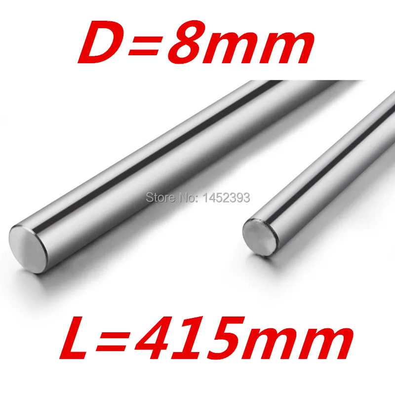 

2pcs/lot dia 8mm linear shaft 415mm long for LM8UU 8mm linear ball bearing linear smooth rod