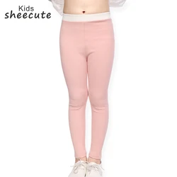 SheeCute Spring Autumn Girls Ankle Length Cotton Thick Fabric Stretch Leggings SCH583