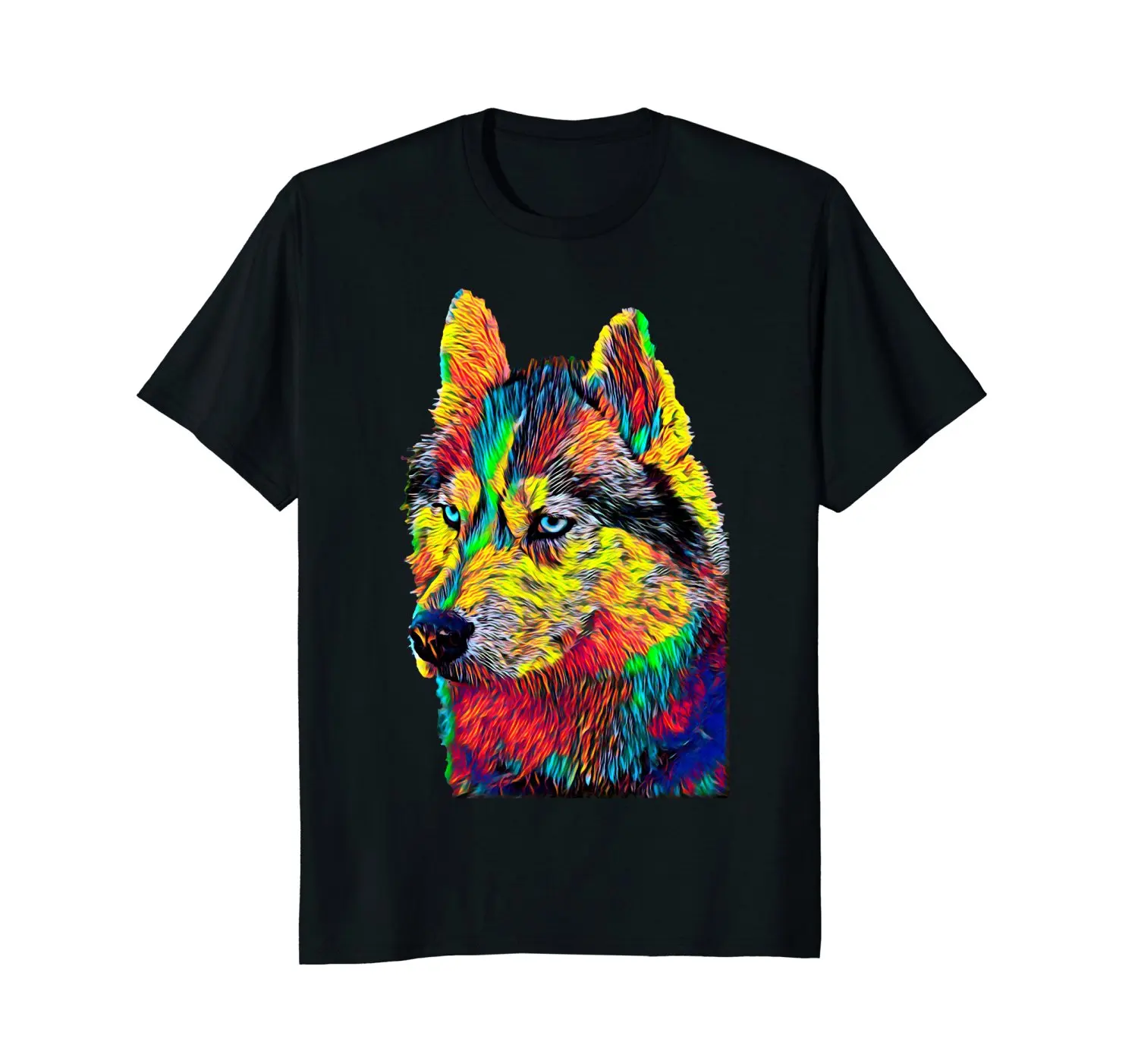 2019 Summer T Shirt Men New High Quality Husky T-Shirt Dog Art Design Men Boys Military T Shirts