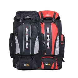 Functional 100L Waterproof Nylon Hiking Backpacks Big Capacity Tactical Backpack Travel Professional Outdoor Sport Rucksack Men