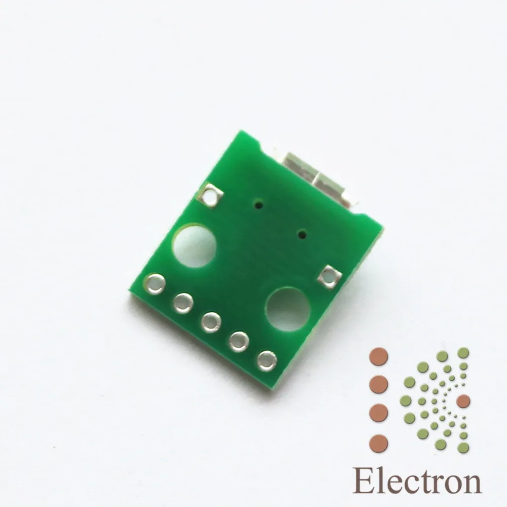 2pcs/set 5-Pin Female MICRO USB to DIP Adapter 2.54mm Pinboard PCB Connector