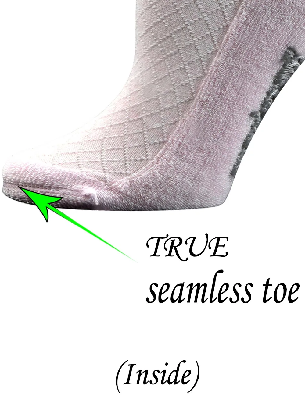 5 paires de chaussettes pour femmes, en bambou, respirantes, avec bout sans couture et semelle coussin