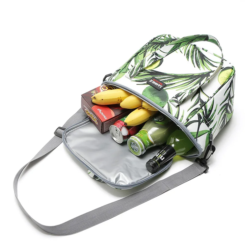 7L waterproof printing cooler bag thermo lunch picnic box vehicle insulation food ice pack fruit fresh cool shoulder bag