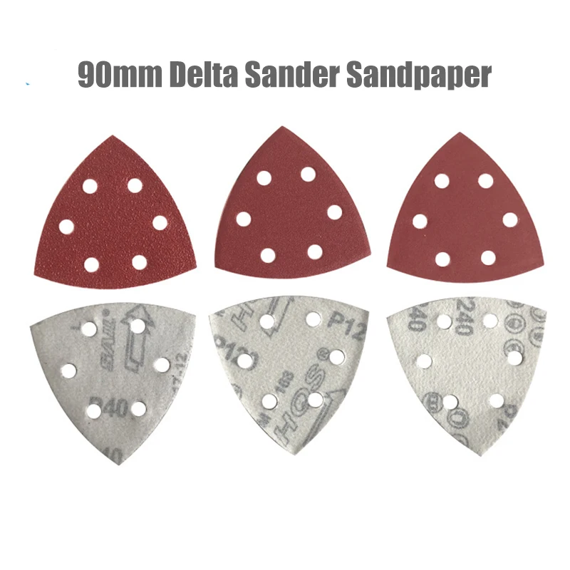 

25PC 90mm Delta Sander Paper Hook & Loop Sandpaper Disc Abrasive Tools for Sanding Grit 40-2000