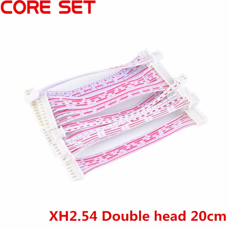 Connecteur de câble JST XH2.54 XH, 2.54mm, simple/double tête, 2 P/3/4/5/6/7/8/9/10P12, pas de broche, rouge, bleu, prise mâle femelle, 5 pièces