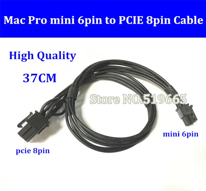 

High Quality Mini 6-Pin 6pin to PCI-E pcie 8Pin 2*4pin PCI Express Power Cable for MacPro G5 TITAN Graphic Video Card 18AWG 37CM