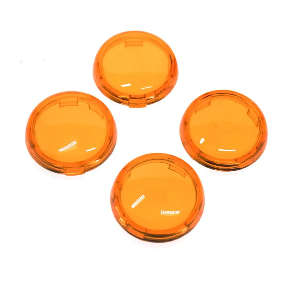 4PCS Turn Signal Light Indicator Lens Cover For Harley Sportster 883 1200 Touring Road King Dyna Heritage Softail