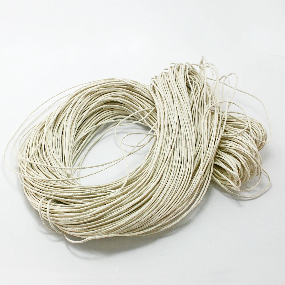 60 Meters/lot 1mm Cotton Waxed Cord Thread Necklace Rope String for DIY Bracelet Macrame Beading Findings Accessories