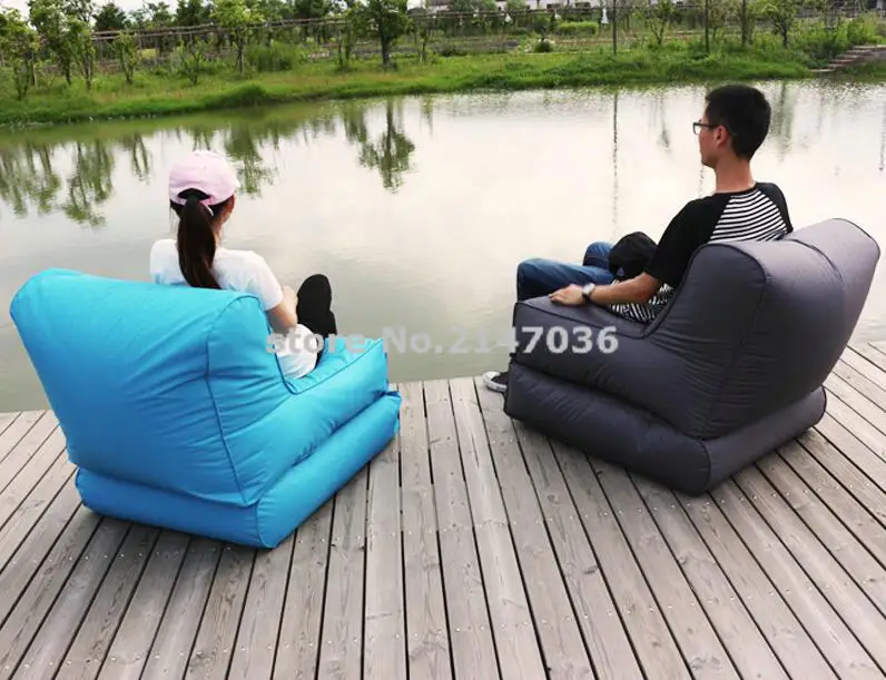 wholesale custom printed folding beanbag chair, outdoor beanbag