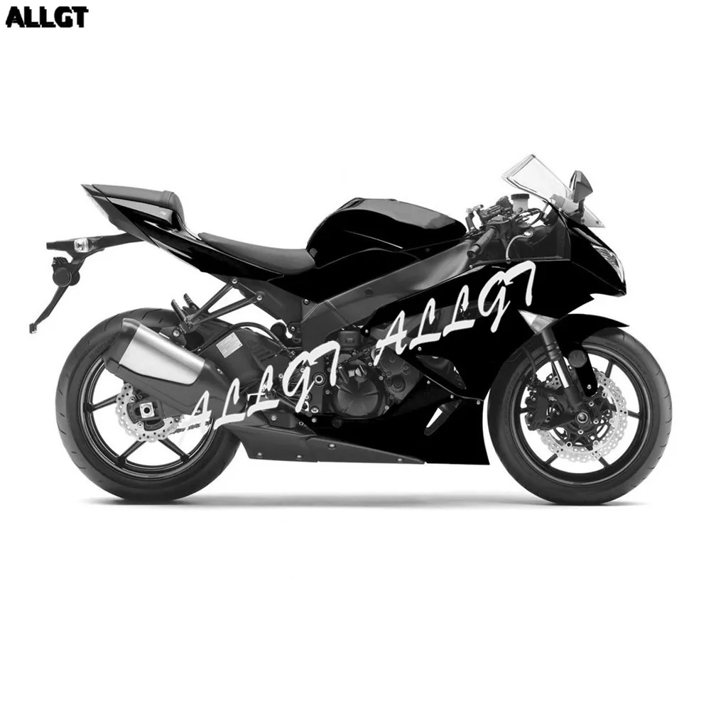 Fairing BodyWork Kit Gloss BLACK for KAWASAKI NINJA ZX6R 2009 2010 2011 2012 2013 2014 10 11 12 13 14