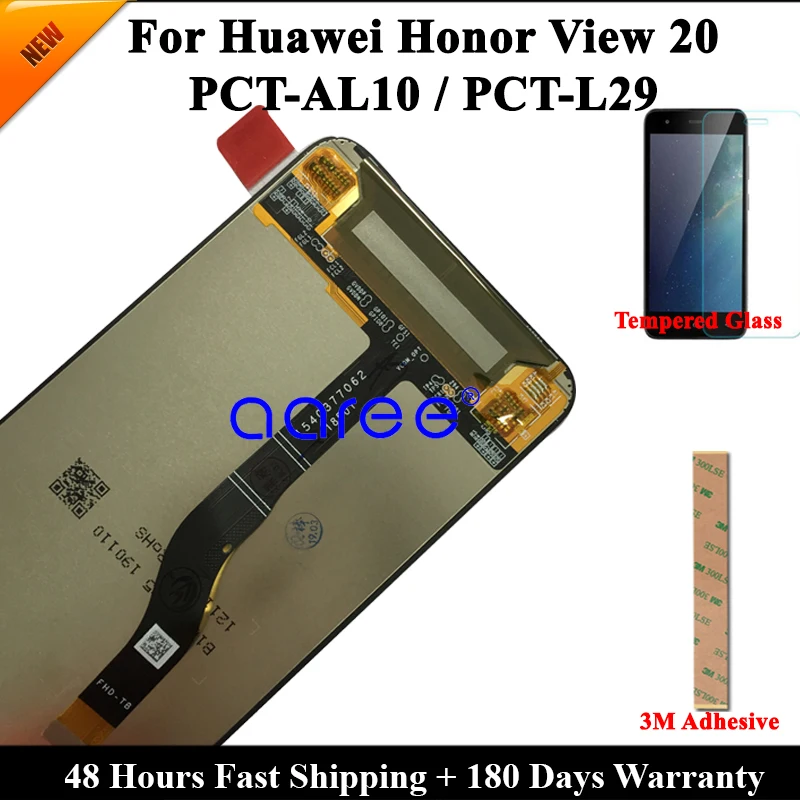 Tested  LCD Display For Huawei Honor View 20 LCD For Huawei Nova 4 LCD Display LCD Screen Touch Digitizer Assembly