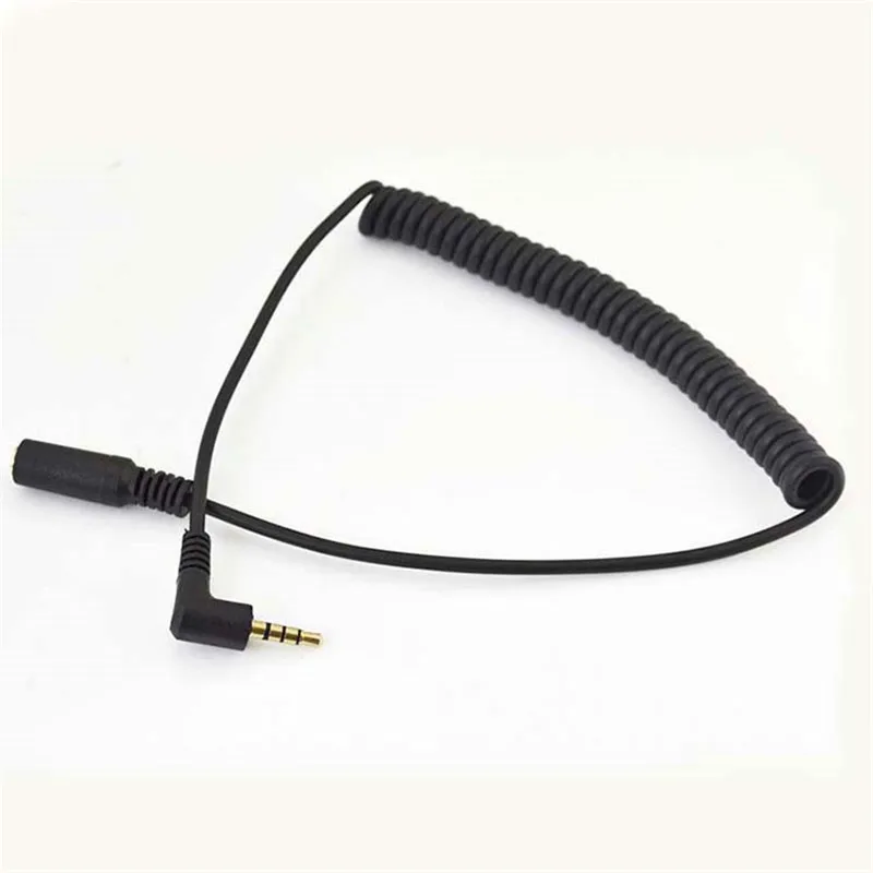 90 degree angle expansion cable audio line DC3.5 male to female 4-core spring line 4 segment 1.5 m