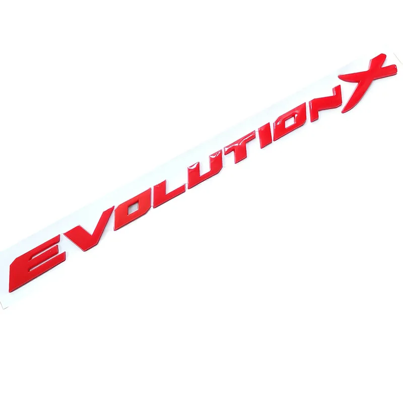 Evolution X Letters-emblema de plástico ABS para coche, insignia de reacondicionamiento de automóvil, calcomanía 3D para Mitsubishi Lancer EVO