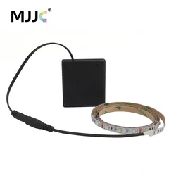 Batteriebetriebenes LED-Lichtband, 50 cm, 1 m, 2 m, 3 m, Klebeband, SMD 3528, Batteriekasten-betriebener LED-Streifen, warm, kühles Weiß