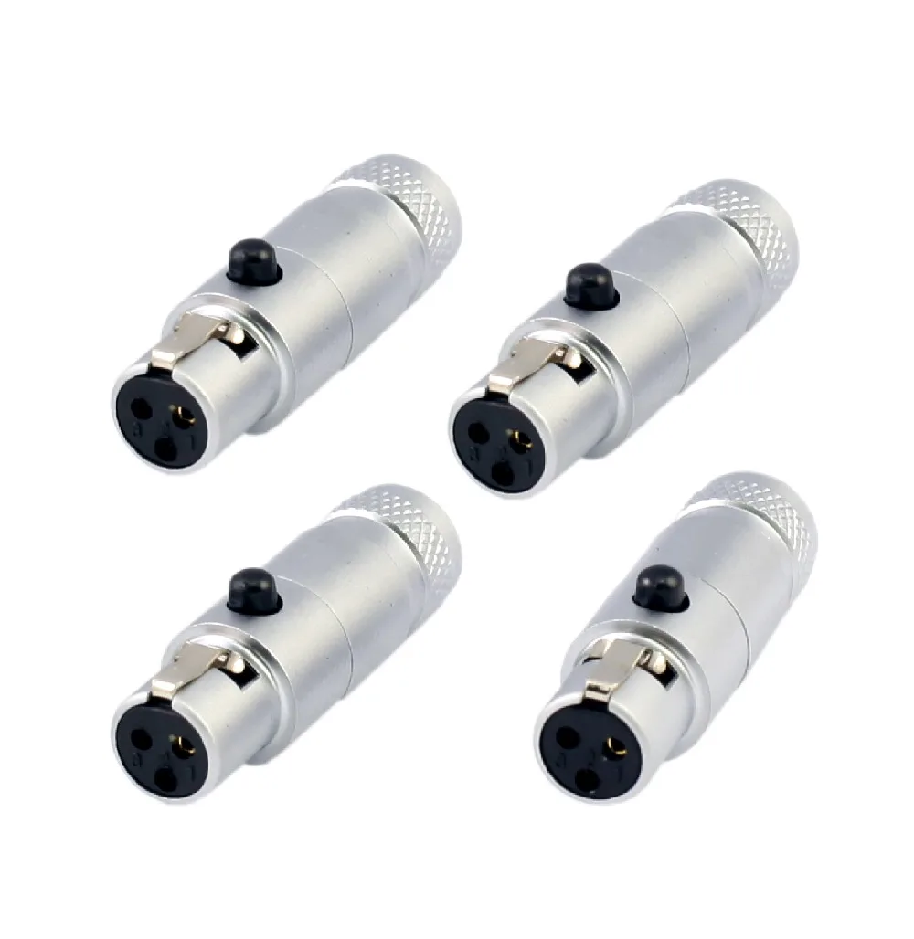 Mps little bee-conector de áudio de 3 pinos, interface balanceada de alta fidelidade 24k, conector fêmea macho e banhado a ouro de 3 pinos, mini xlr k271s/k240s