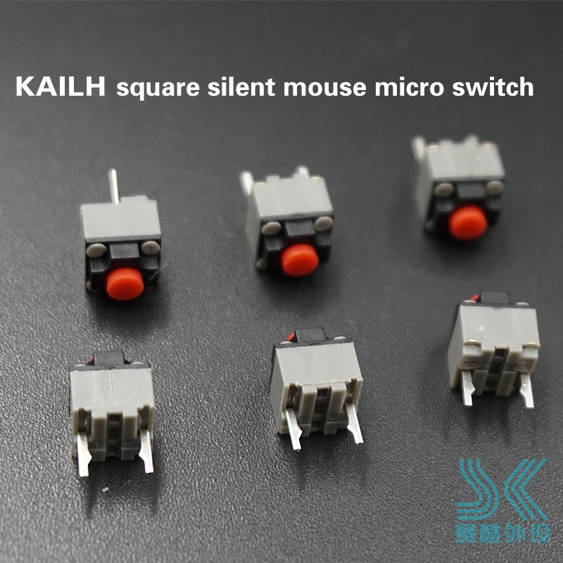 

2PCS Kailh Silent switch Mute button 6*6*7.3mm square wireless mouse wired mouse button Suitable for three-leg micro switch