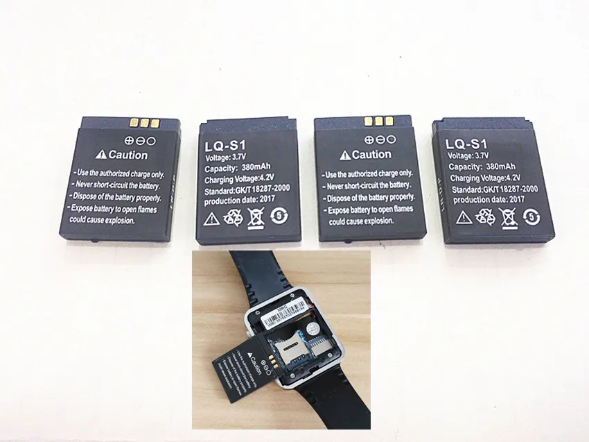 2019 Original Rechargeable Li-ion Battery 3.7v 380mah Smart Watch Battery Replacement Battery For Smart Watch Dz09 A1 V8 X6