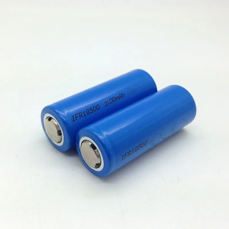 2PCS ICR 18500 Battery 3.7V 2000mAh li-ion Rechargeable Battery