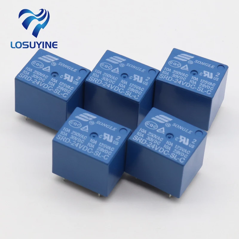 5Pcs SRD-24VDC-SL-C…