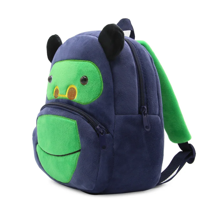 Sac à Dos d'École avec Orang-outan pour Enfant, Design de Dessin Animé, Confortable, Tissu en Peluche Doux, pour Bébé Garçon, Maternelle, Jouets