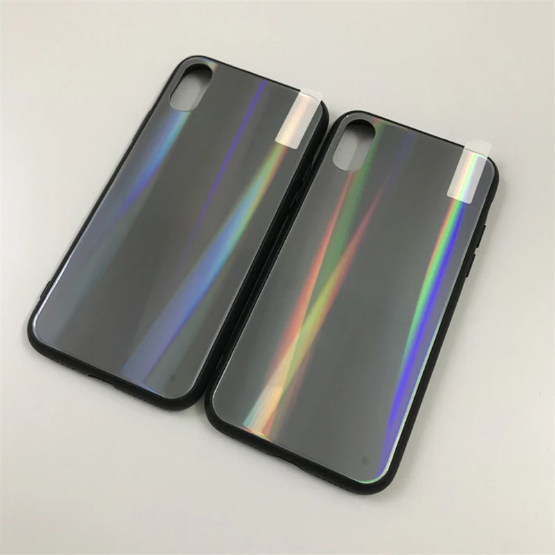 UV Laser Printing Aurora Blank TPU Case For iPhone 14 15 11 12 13 Pro X XR XS Max 7 8 Plus UV Blank Cover 10pcs/lot