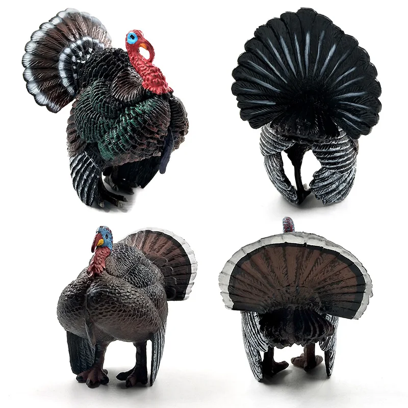 Farm Simulation turkey bird Chicken Pvc animal model figurine home decor miniature fairy garden decoration accessories modern