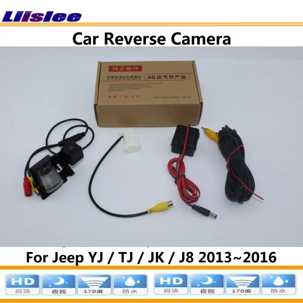 For Jeep YJ/TJ/JK/J8 2013-2016 Car Reverse Rear View Camera RCA Adapter HD CCD NightVision CAM Compatible With Original Screen