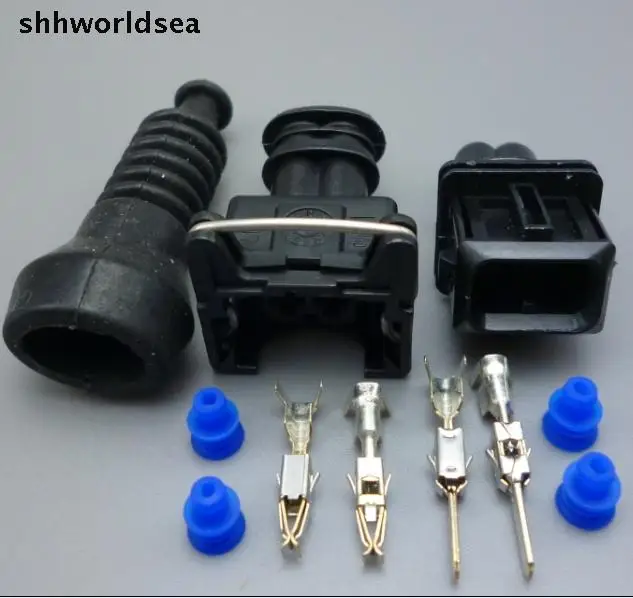 

Shhworldsea 15Sets 2 Way 2 PIN 3.5MM Car Fuel Injector Socket Plug MULTIPLE JUNIOR POWER TIMER CONNECTOR + SHEATH