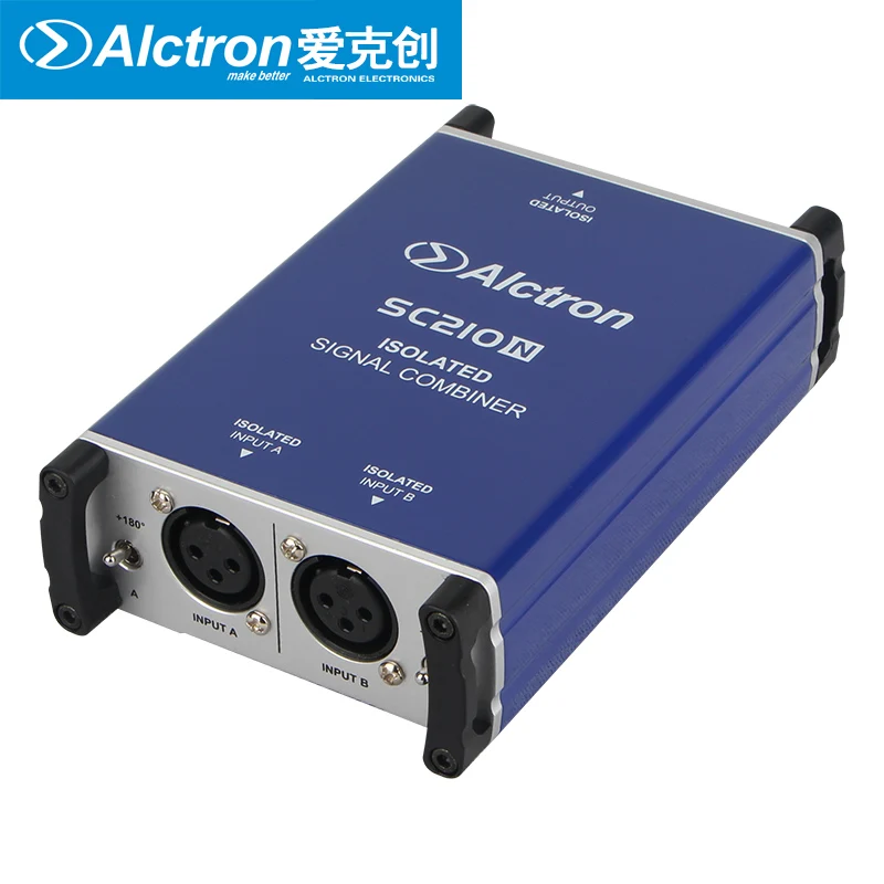 

Alctron SC210N Professional DI box microphone combiner combine two microphone balanced signals into one balanced microphone