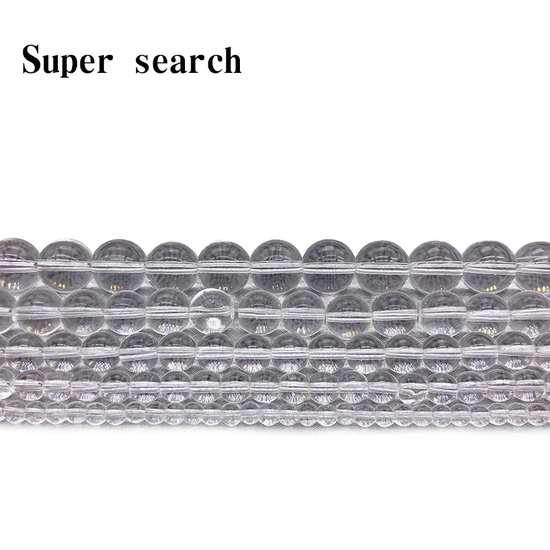 Top quality white transparent glass ball round crystal beads Loose beads Selectable /4/6/8/10/12MM