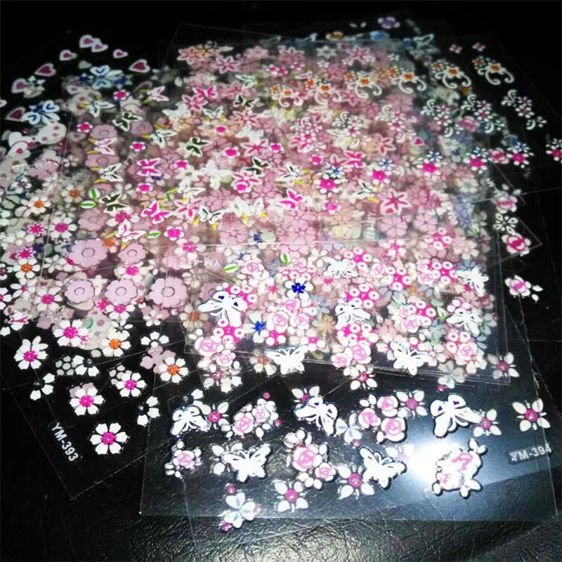 30designs 3d Nail Sticker 1sheet Stickers For Nail Art 3d Manicure Butterfly/Flower Stickers Nails Decals 3d Sticker Set #6*5CM#