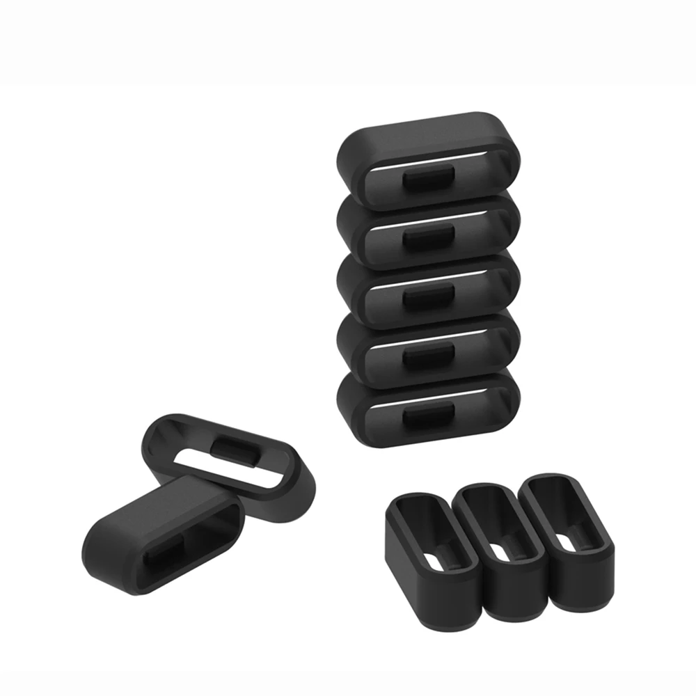 10Pc Silicone Belt Safety buckle For garmin vivosmart HR/HR+ Watch band buckles Hoop For Garmin Approach X10 X40 Loop Holder