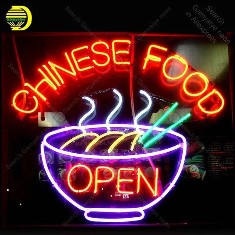 sinal de neon para alimento chines neon bulb noodles handcraft gift lamp hotel wall lights iconic decor chambre 01