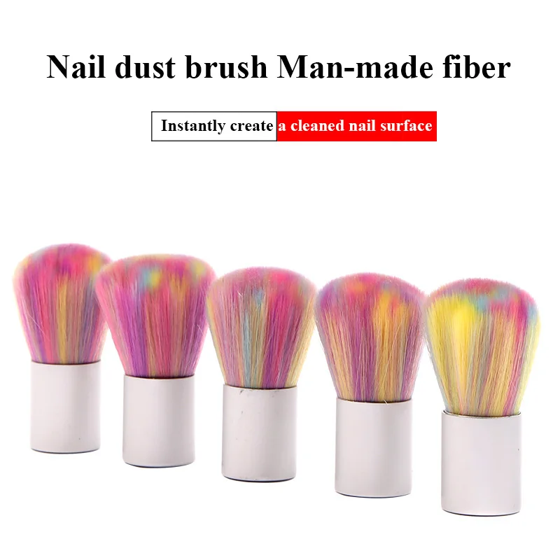 1 PC Nail Art Remover ผงแปรงที่มีสีสันทำความสะอาดเล็บแต่งหน้า Glitter เล็บแปรงเล็บ