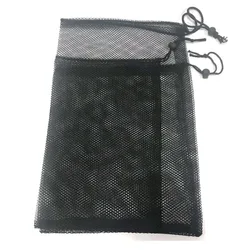 2pcs Rope Black Aquarium Mesh Bag Aquarium Pond Filter Net Bag For Bio Ball Carbon Media Aquarium Fish Tank Isolation Bag