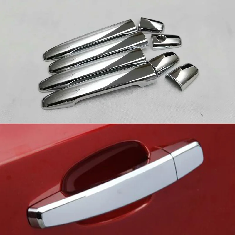 

For Mitsubishi ASX 2016 2017 2018 ABS Chrome Car Door protector Handle Side Decoration Cover trim Car Styling Accessories 8pcs