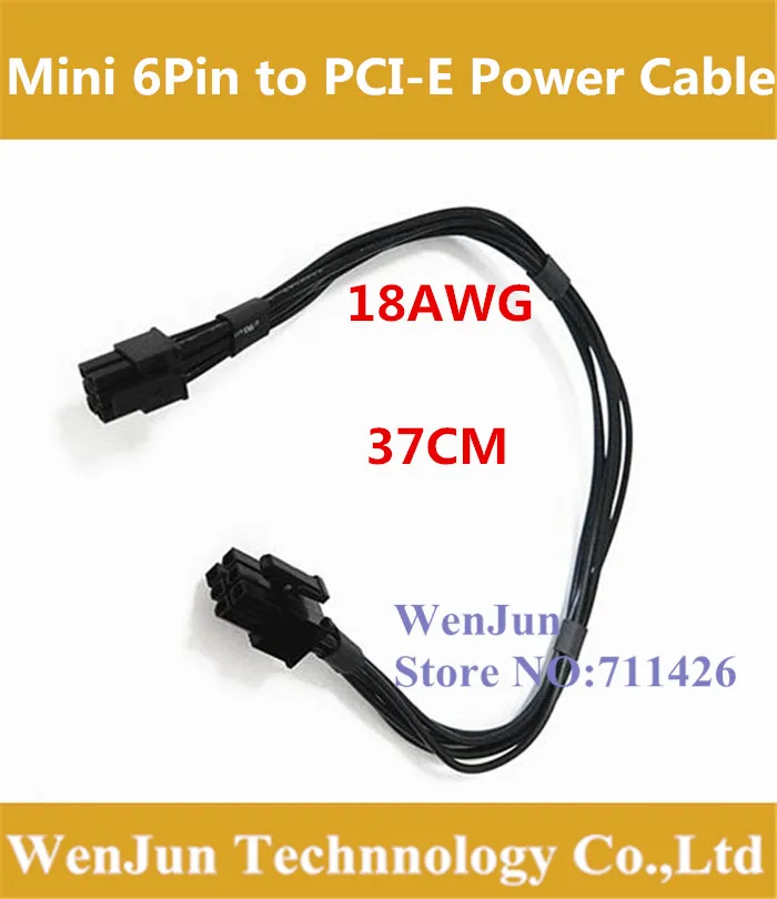 For G5/ mac pro mini 6pin to pci-e 6pin video card power cable for 8800GT FX4500 HD5770 GTX285 HD4870 18AWG 20pcs/lot