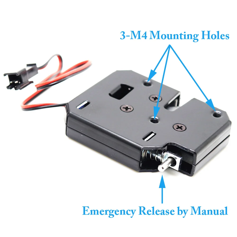 DC 12V 2A Small Solenoid Electromagnetic Electric Control Cabinet Drawer Lockers Lock Pudsh-push Design, Automatic Open the Door